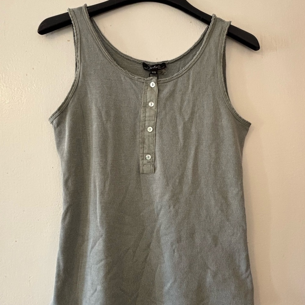 Charlie B Ribbed Tank Top - Picture 2 of 3